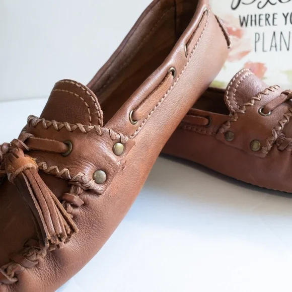 EUC Patricia Nash Domenica Leather Tassel Loafers - Picture 2 of 6